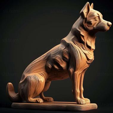 3D модель Собака породи Тайган (STL)